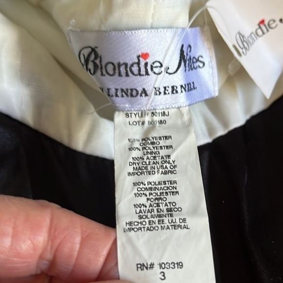 Blondie Nites Black and White Strapless Dress - Picture 11 of 11